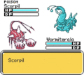 Scorpil using Poison Sting in Telefang 1